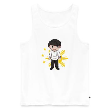 Philippines Filipino Flag Pride I Gift - Men's Premium Organic Tank Top - white - Front - Michal (187cm)