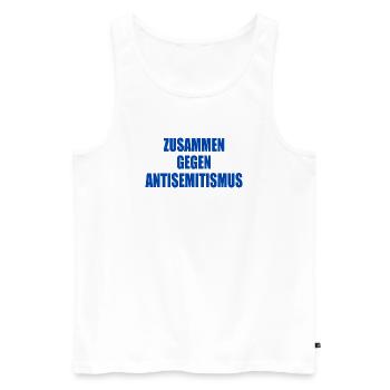 zusammen gegen antisemitismus - Männer Premium Bio Tank Top - Weiß - Vorne - Michal (187cm)