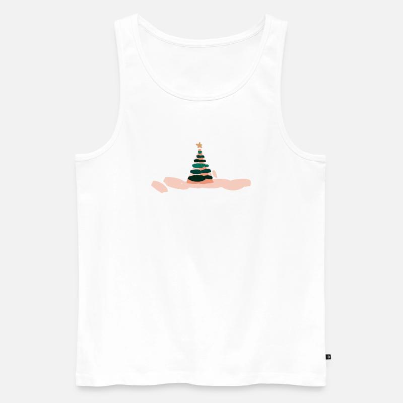 Fabelhafte Weihnachtsbaum Illustration - Männer Premium Bio Tank Top - Weiß