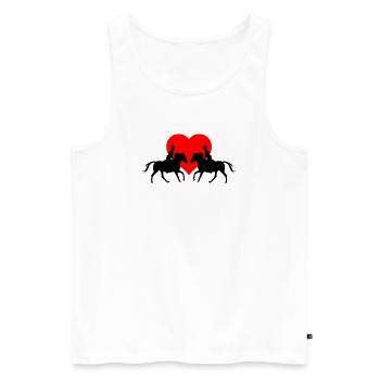 Heart Rider Couples in the Heart - Men's Premium Organic Tank Top - white - Front - Michal (187cm)