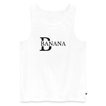 Typographie Banana Bold - Débardeur bio Premium Homme - blanc - Devant - AI Model Male 178 light (178cm)