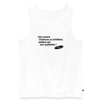 Increase opportunities - Men's Premium Organic Tank Top - white - Front - AI Model Male 178 light (178cm)