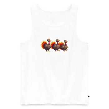 Thanksgiving Truthahn Baby - Männer Premium Bio Tank Top - Weiß - Vorne - Michal (187cm)