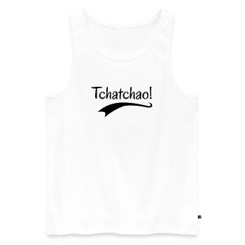 Tchatchao - Männer Premium Bio Tank Top - Weiß - Vorne - AI Model Male 178 light (178cm)