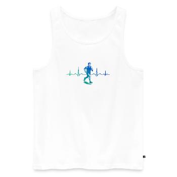 Design vintage de course pour la course - Débardeur bio Premium Homme - blanc - Devant - Michal (187cm)