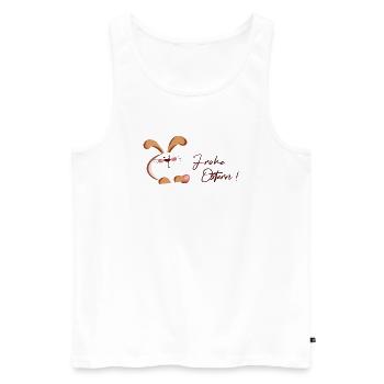 Lapin de Pâques et œuf - Débardeur bio Premium Homme - blanc - Devant - Michal (187cm)