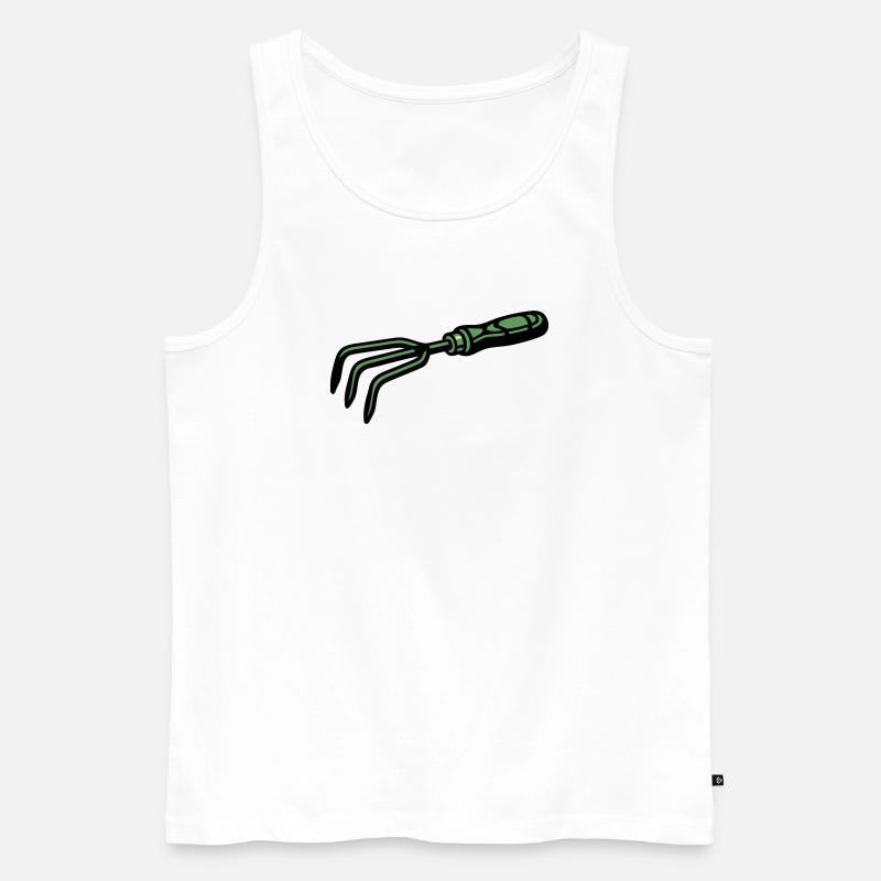 Gartenkralle Handgrubber Icon - Männer Premium Bio Tank Top - Weiß