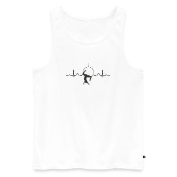 Aerialist Heartbeat Aerial Ring Lyra Air Ring - Men's Premium Organic Tank Top - white - Front - AI Model Male 178 light (178cm)
