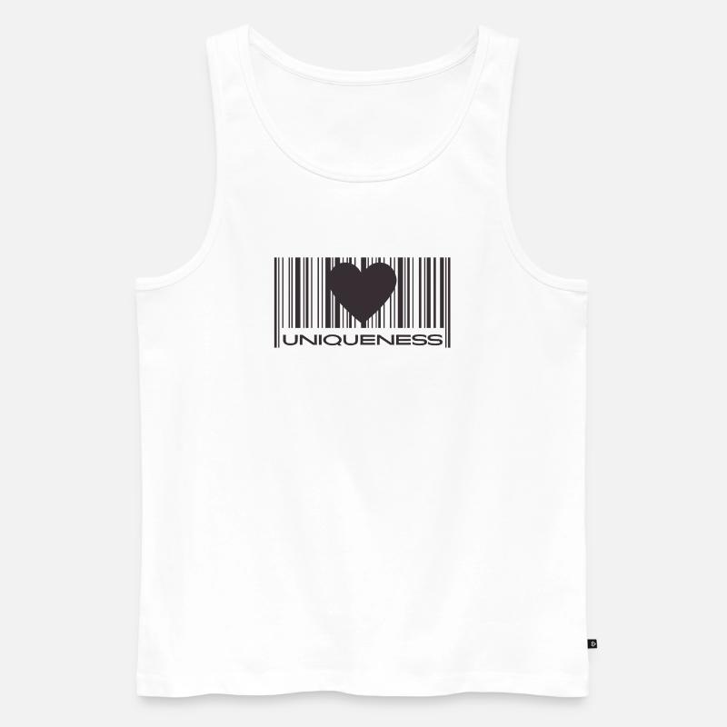 Uniqueness - Männer Premium Bio Tank Top - Weiß
