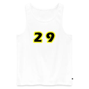 29 Number Symbol - Men's Premium Organic Tank Top - white - Front - Michal (187cm)