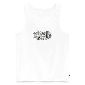 Madrid Graffiti Hip Hop - Débardeur bio Premium Homme - blanc - Devant - Michal (187cm)