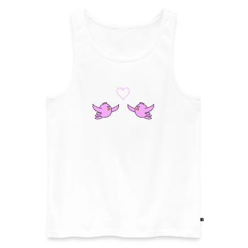 birds_in_love - Débardeur bio Premium Homme - blanc - Devant - Michal (187cm)