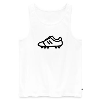 football boots - Men's Premium Organic Tank Top - white - Front - Michal (187cm)