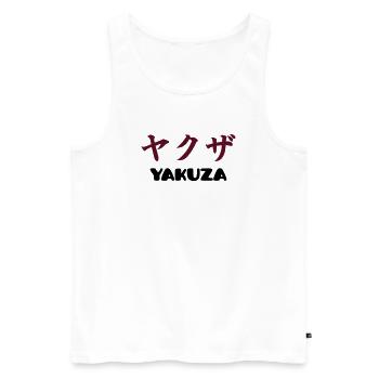 Yakuza (V) - Men's Premium Organic Tank Top - white - Front - AI Model Male 178 light (178cm)