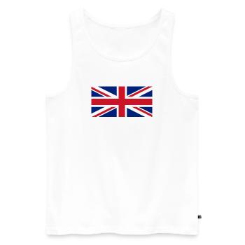 drapeau Angleterre - Débardeur bio Premium Homme - blanc - Devant - AI Model Male 178 light (178cm)