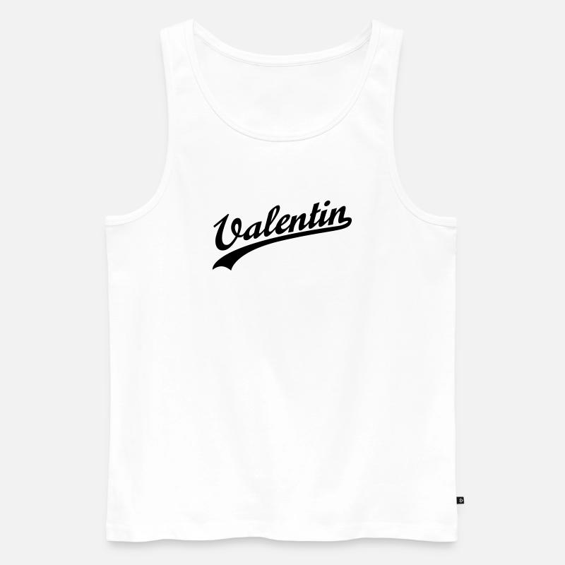 Valentin - Männer Premium Bio Tank Top - Weiß