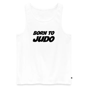 Judo / Judoka / Sport / Kampfkünste / Kampf - Männer Premium Bio Tank Top - Weiß - Vorne - Michal (187cm)