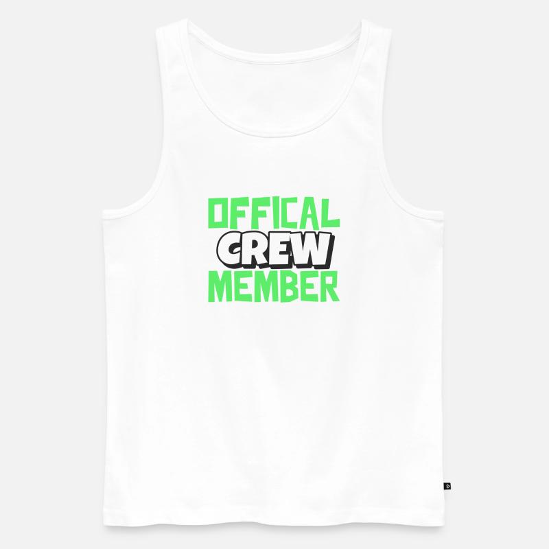 Official Crew Member Design - Männer Premium Bio Tank Top - Weiß