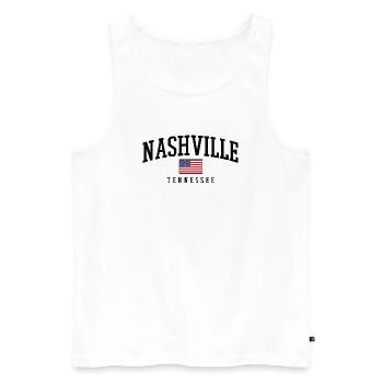 Nashville Tennesee - Men's Premium Organic Tank Top - white - Front - Michal (187cm)