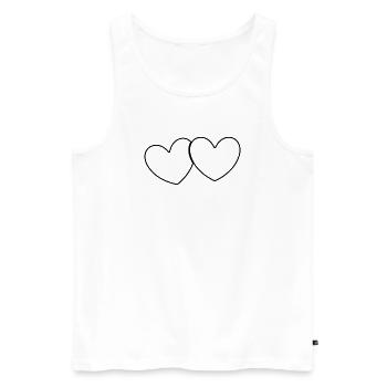 Black Heart Gift - Men's Premium Organic Tank Top - white - Front - AI Model Male 178 light (178cm)
