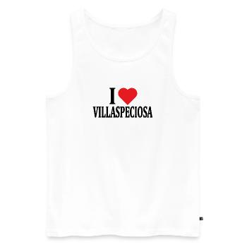t-shirt J’adore Villaspeciosa t-shirt Sardaigne - Débardeur bio Premium Homme - blanc - Devant - Michal (187cm)