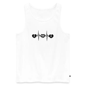 Radfahren, gesundes Essen, Cardio - Männer Premium Bio Tank Top - Weiß - Vorne - Michal (187cm)