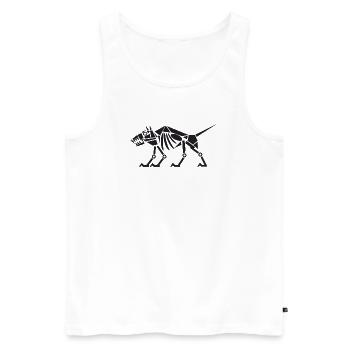 Machine dog - Men's Premium Organic Tank Top - white - Front - AI Model Male 178 light (178cm)