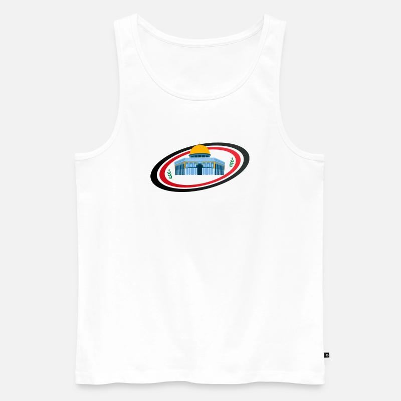 Jerusalem Moschee Quds Sakhra - Männer Premium Bio Tank Top - Weiß