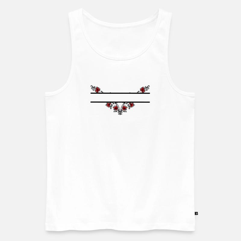 Blume dekoratives Banner - Männer Premium Bio Tank Top - Weiß