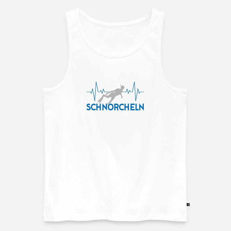 Schnorcheln Herzschlag - Männer Premium Bio Tank Top - Weiß