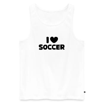 Fußball Liebe Herz Logo Fußballer Symbol icon - Männer Premium Bio Tank Top - Weiß - Vorne - AI Model Male 178 light (178cm)