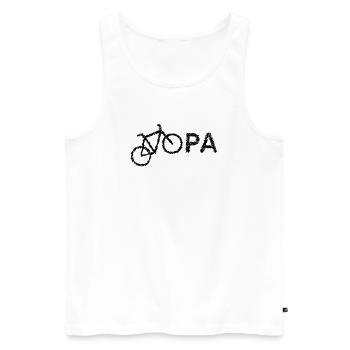 bester Opa Fahrrad Mountainbike Radeln Kritzeln - Männer Premium Bio Tank Top - Weiß - Vorne - AI Model Male 178 light (178cm)