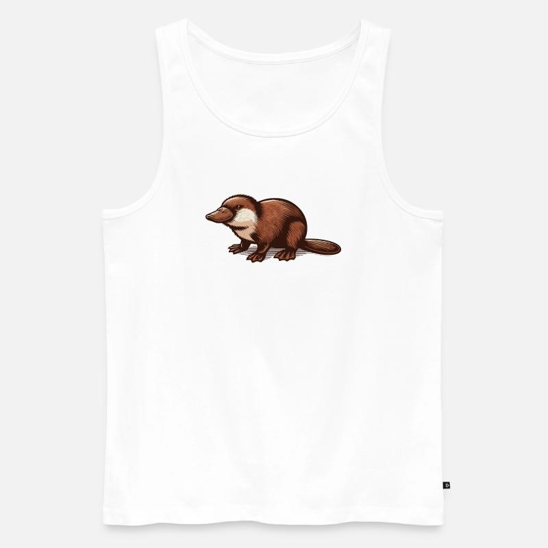 Schnabeltier - Männer Premium Bio Tank Top - Weiß