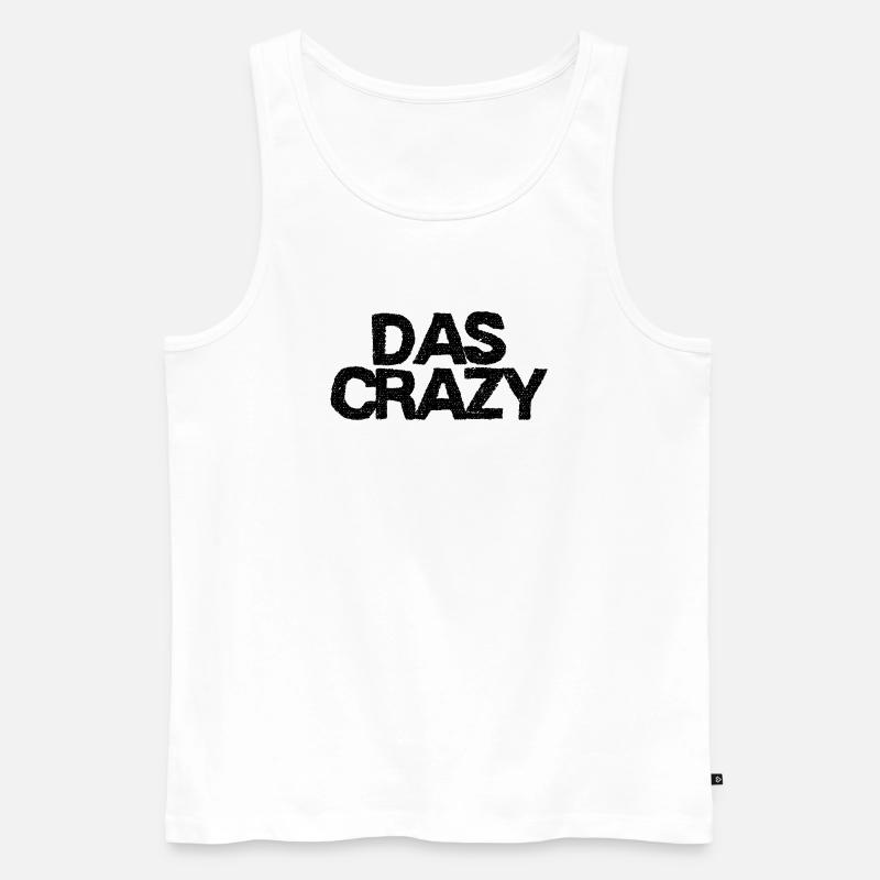 Das Crazy - Jugendwort - Männer Premium Bio Tank Top - Weiß