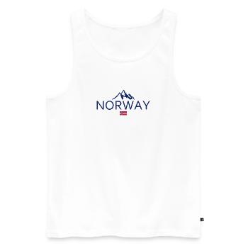 Norvège - Norvège - Norvège - Drapeau - Scandinavie - Débardeur bio Premium Homme - blanc - Devant - AI Model Male 178 light (178cm)