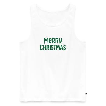 Merry Christmas Weihnachten - Männer Premium Bio Tank Top - Weiß - Vorne - AI Model Male 178 light (178cm)