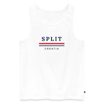 Stadt Split, Kroatien - Männer Premium Bio Tank Top - Weiß - Vorne - AI Model Male 178 light (178cm)