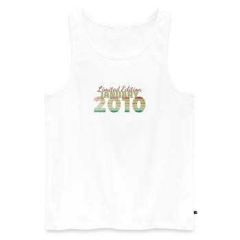16. Geburtstag Limited Edition (SCR) 01/2010 - Männer Premium Bio Tank Top - Weiß - Vorne - Michal (187cm)