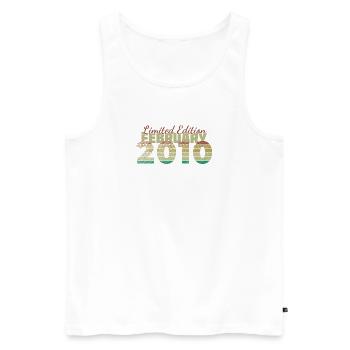16. Geburtstag Limited Edition (SCR) 02/2010 - Männer Premium Bio Tank Top - Weiß - Vorne - Michal (187cm)