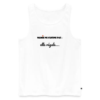 OMA. MAMA. OMA. MUTTERTAG - Männer Premium Bio Tank Top - Weiß - Vorne - Michal (187cm)