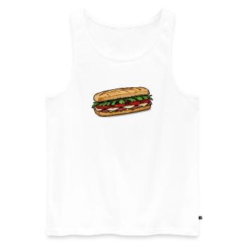 Frisches Sandwich-Illustration-Design - Männer Premium Bio Tank Top - Weiß - Vorne - Michal (187cm)