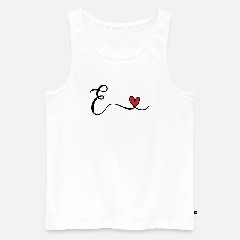 Monogramme de la lettre E - Débardeur bio Premium Homme - blanc