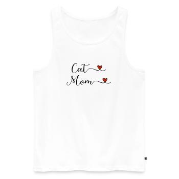 Katzenmama - Männer Premium Bio Tank Top - Weiß - Vorne - Michal (187cm)