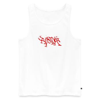 Rostock T-Shirt Graffiti Style - Débardeur bio Premium Homme - blanc - Devant - Michal (187cm)