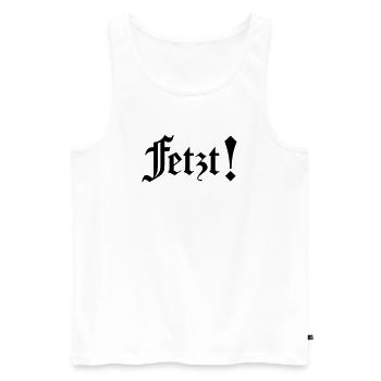 Fetzt - Männer Premium Bio Tank Top - Weiß - Vorne - Michal (187cm)