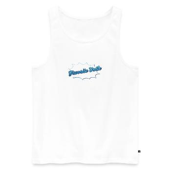 Lettrage préféré de l’oncle pour votre oncle préféré - Débardeur bio Premium Homme - blanc - Devant - Michal (187cm)