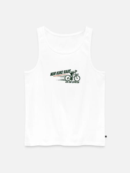 Nur kurz raus Rennrad - Männer Premium Bio Tank Top - Weiß