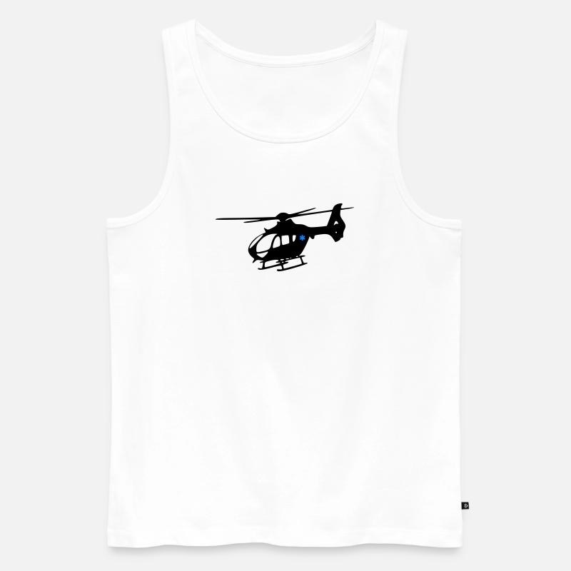 Notarzthubschrauber - Männer Premium Bio Tank Top - Weiß