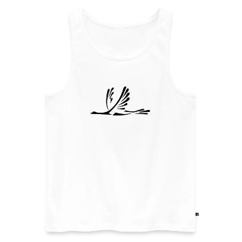 vogel_1 - Men's Premium Organic Tank Top - white - Front - Michal (187cm)