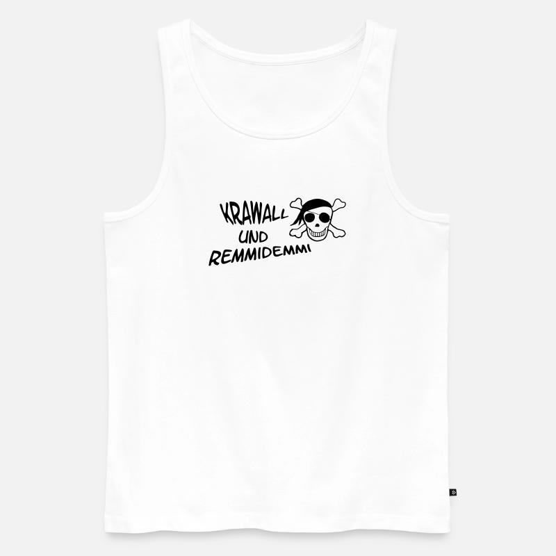 Krawall und Remmidemmi - Männer Premium Bio Tank Top - Weiß